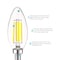 Luxrite B11 LED Light Bulb 5W (60W Equivalent) 550LM 5000K Bright White Dimmable E12 Candelabra Base 12-Pack LR21598-12PK - alternate 6